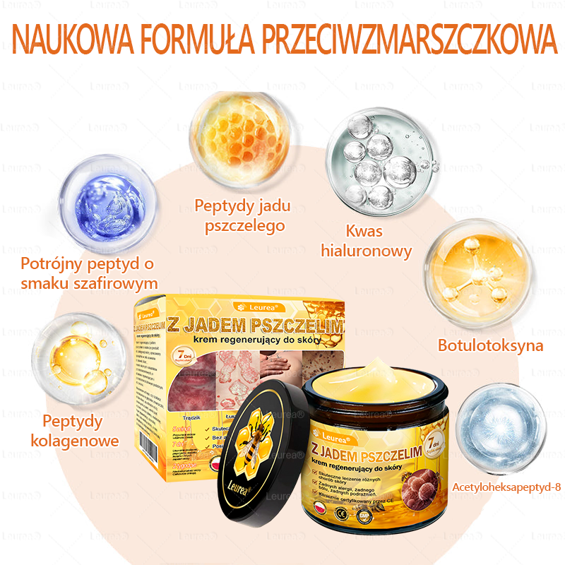 Leurea® Krem z Jadem Pszczelim 🔥 Regeneracja skóry, redukcja zmarszczek i promienny wygląd – 50 ml