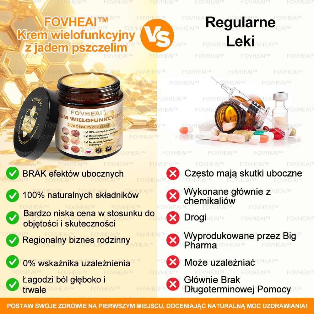 ✨FOVHEAl™ Krem z Jadem Pszczelim – Wygładza zmarszczki i przywraca młody wygląd – 50 ml