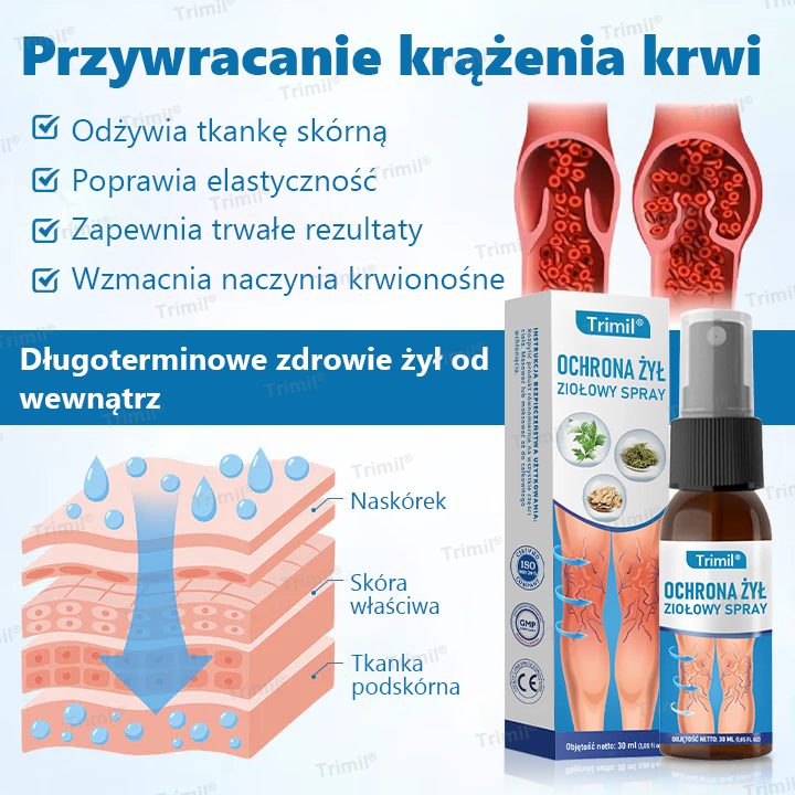 Trimil® Ziołowy Spray na Ochronę Żył - ✨Klinicznie udowodniono, że eliminuje żylaki w zaledwie 7 dni!