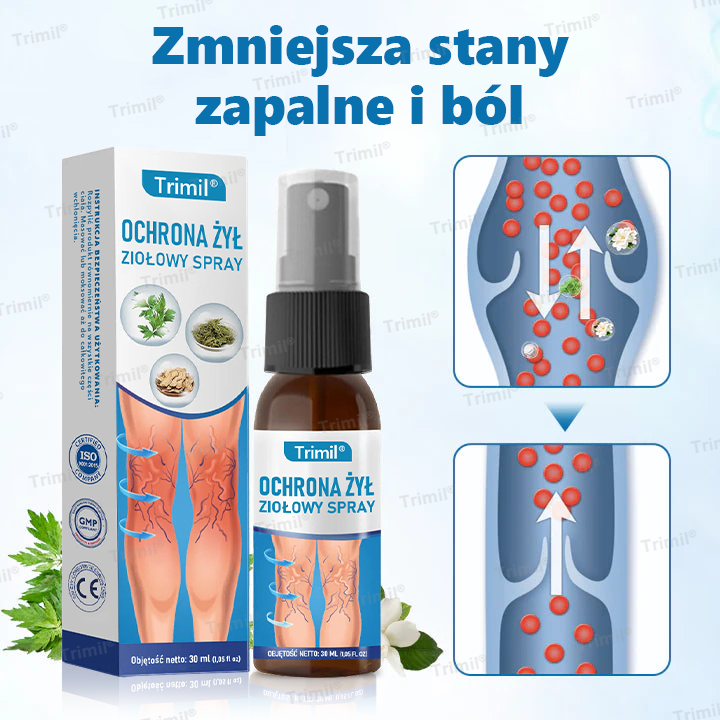 Trimil® Ziołowy Spray na Ochronę Żył - ✨Klinicznie udowodniono, że eliminuje żylaki w zaledwie 7 dni!